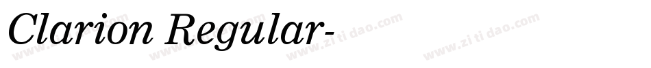 Clarion Regular字体转换